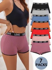 7-pack LOVE Belt, Threaded Comfortable Women's Large Size Flat Leggings