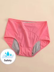 6 Pack - Women'S Large Size Leak-Proof Physiological Underwear Mesh Super Breathable Underwear High Stretch Underwear Three-Layer Widened Leak-Proof Layer Briefs High Waist Abdomen Underwear Women - Image 5