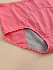 6 Pack - Women'S Large Size Leak-Proof Physiological Underwear Mesh Super Breathable Underwear High Stretch Underwear Three-Layer Widened Leak-Proof Layer Briefs High Waist Abdomen Underwear Women - Image 4