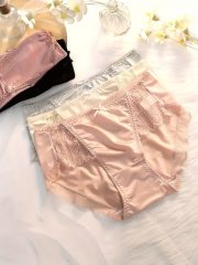 5-Pack Elegant Lace Panties for Women, Sexy Seamless Breathable Fiber, Thin Bow-Knot Briefs, Polyamide 82% Spandex 18%, Solid Color Knit Fabric, 170gsm - Contrast Lace Detail - Image 3