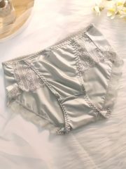 5-Pack Elegant Lace Panties for Women, Sexy Seamless Breathable Fiber, Thin Bow-Knot Briefs, Polyamide 82% Spandex 18%, Solid Color Knit Fabric, 170gsm - Contrast Lace Detail - Image 6